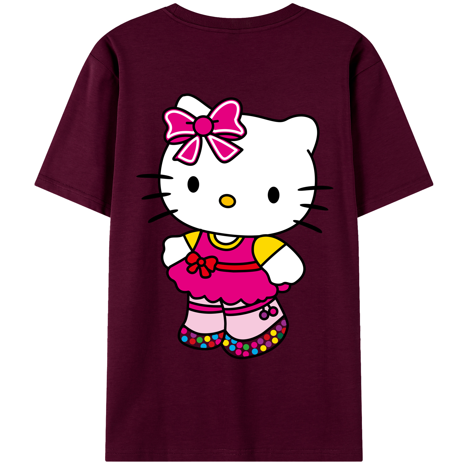 （画像用） Hello Kitty ハローキティ レディース半袖Tシャツ(バックプリント)